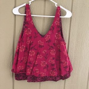 Hollister Pink Floral Tank - Size Small